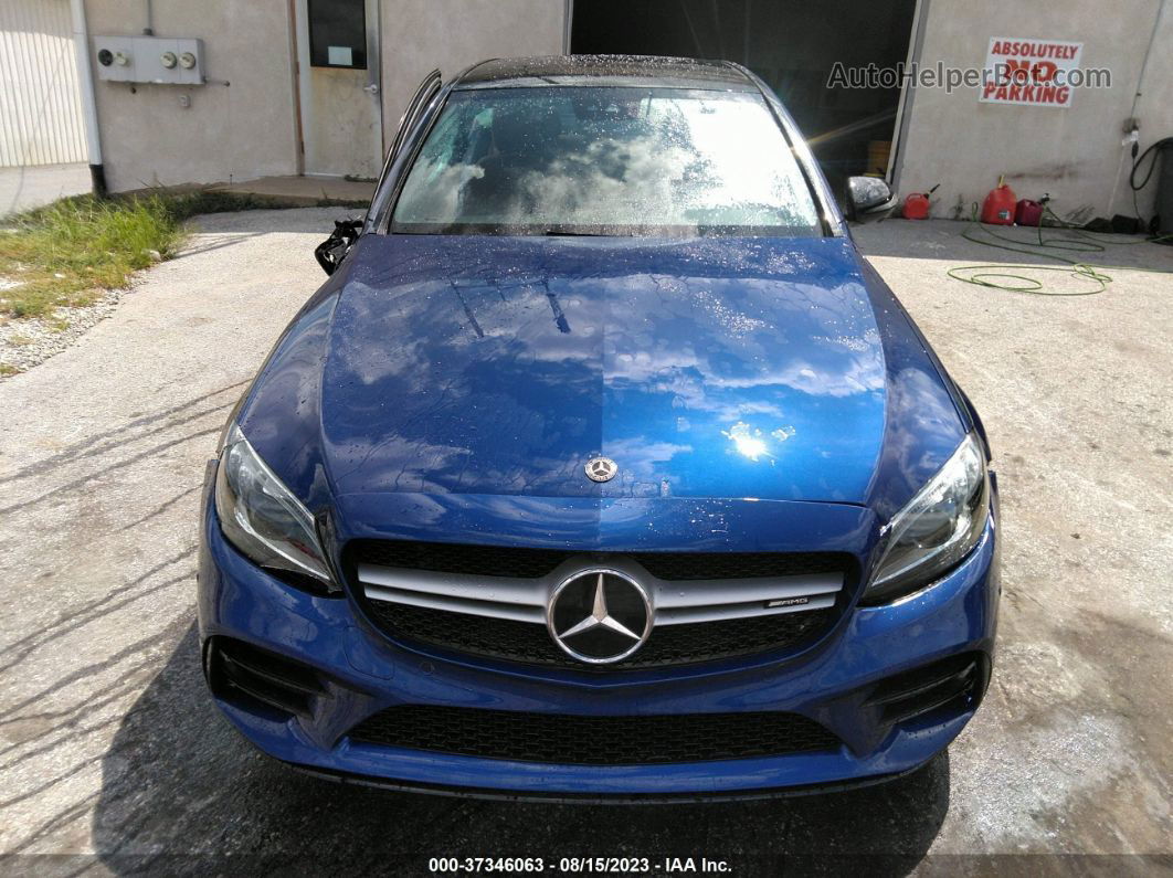 2019 Mercedes-benz C-class Amg C 43 Blue vin: 55SWF6EB2KU322776