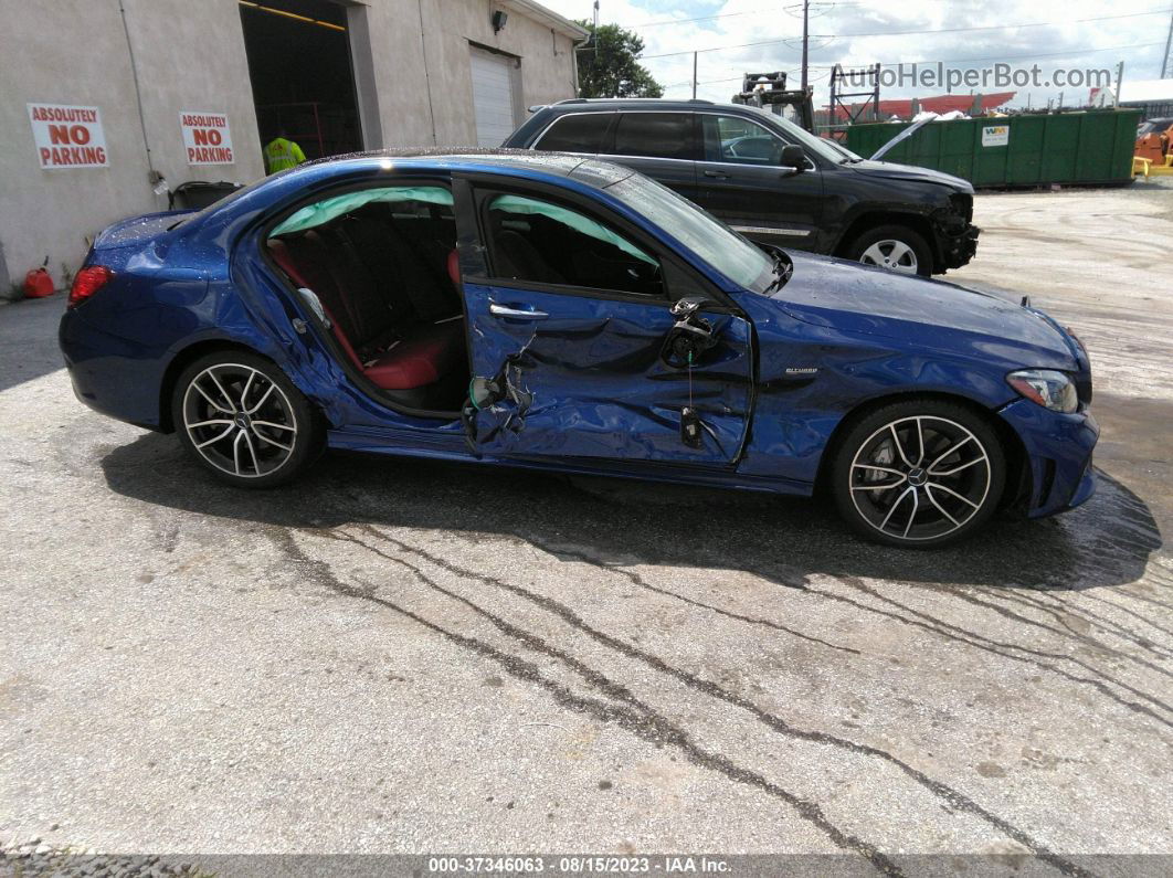 2019 Mercedes-benz C-class Amg C 43 Blue vin: 55SWF6EB2KU322776