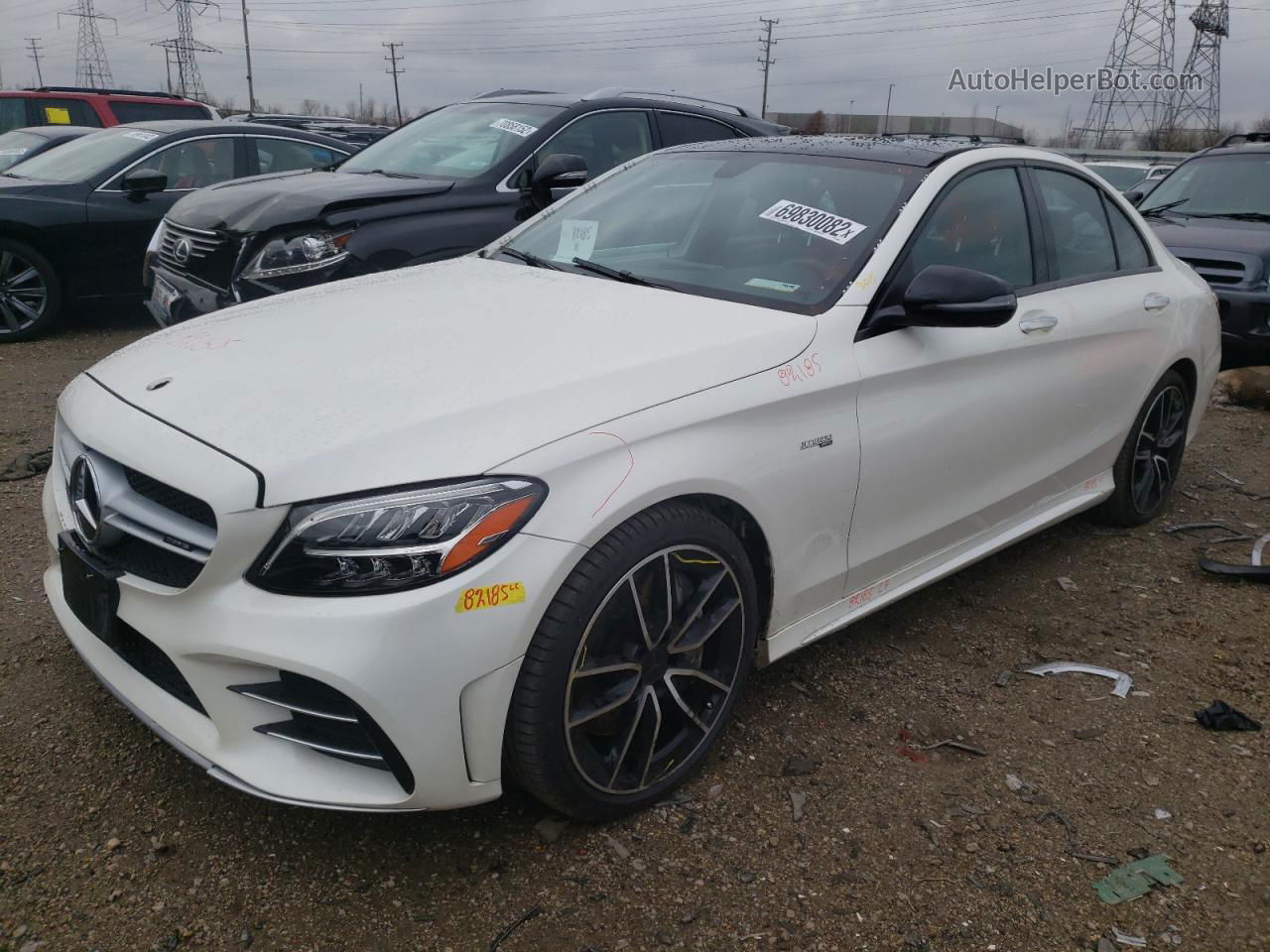 2019 Mercedes-benz C 43 Amg Серебряный vin: 55SWF6EB5KU290809