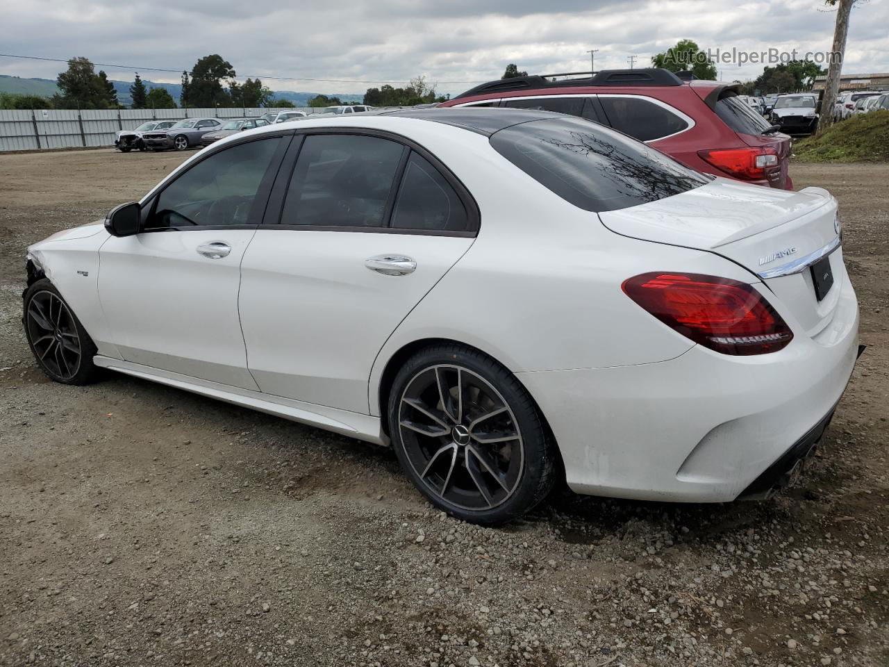 2019 Mercedes-benz C 43 Amg White vin: 55SWF6EB5KU290941