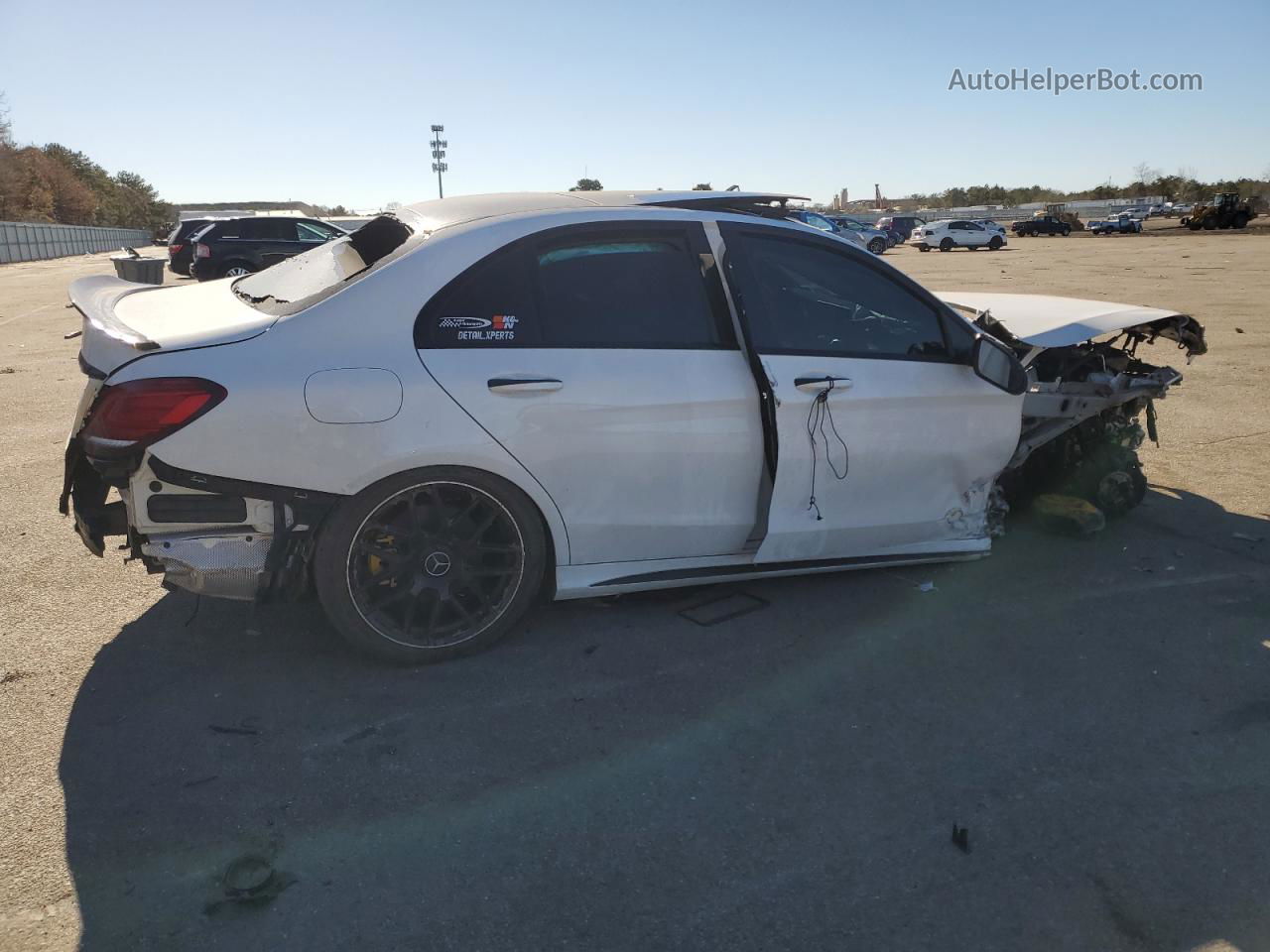 2019 Mercedes-benz C 43 Amg White vin: 55SWF6EB5KU309181