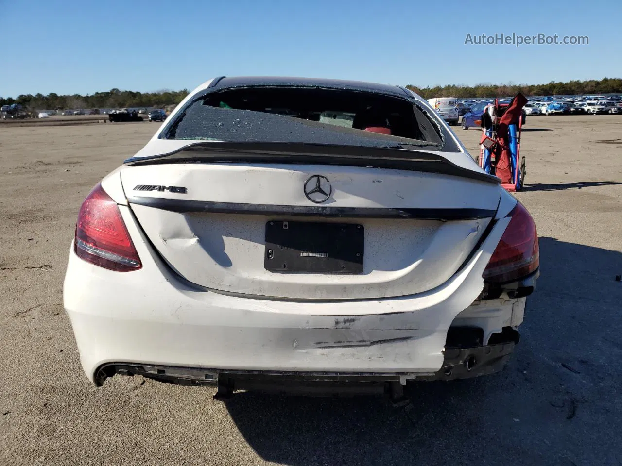 2019 Mercedes-benz C 43 Amg White vin: 55SWF6EB5KU309181