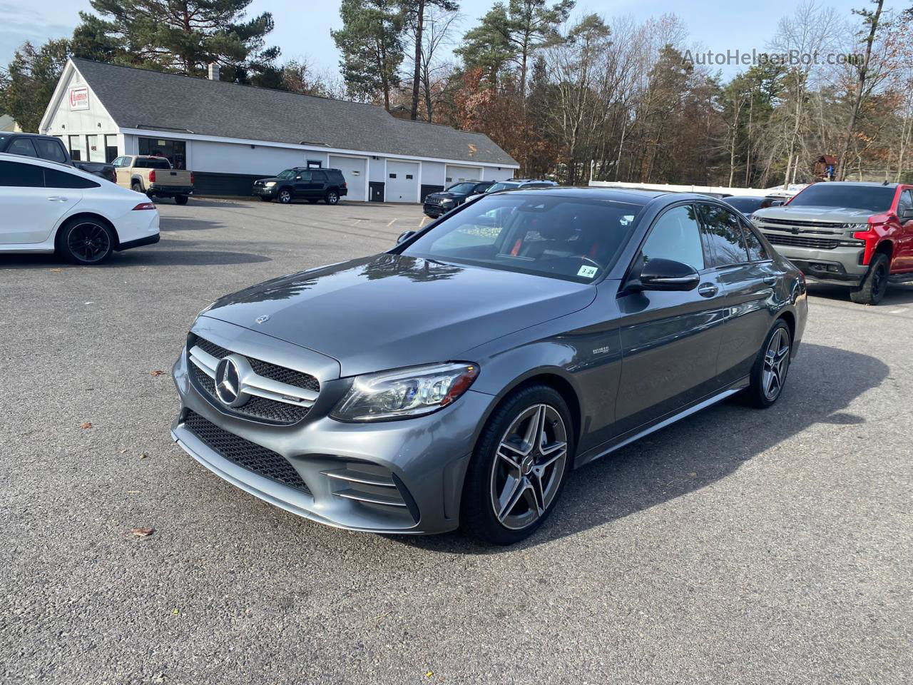 2019 Mercedes-benz C 43 Amg Серый vin: 55SWF6EB9KU288772