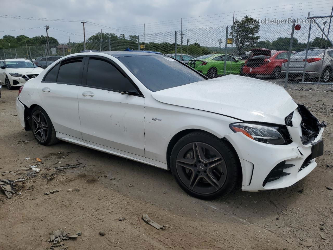 2019 Mercedes-benz C 43 Amg Белый vin: 55SWF6EBXKU284794