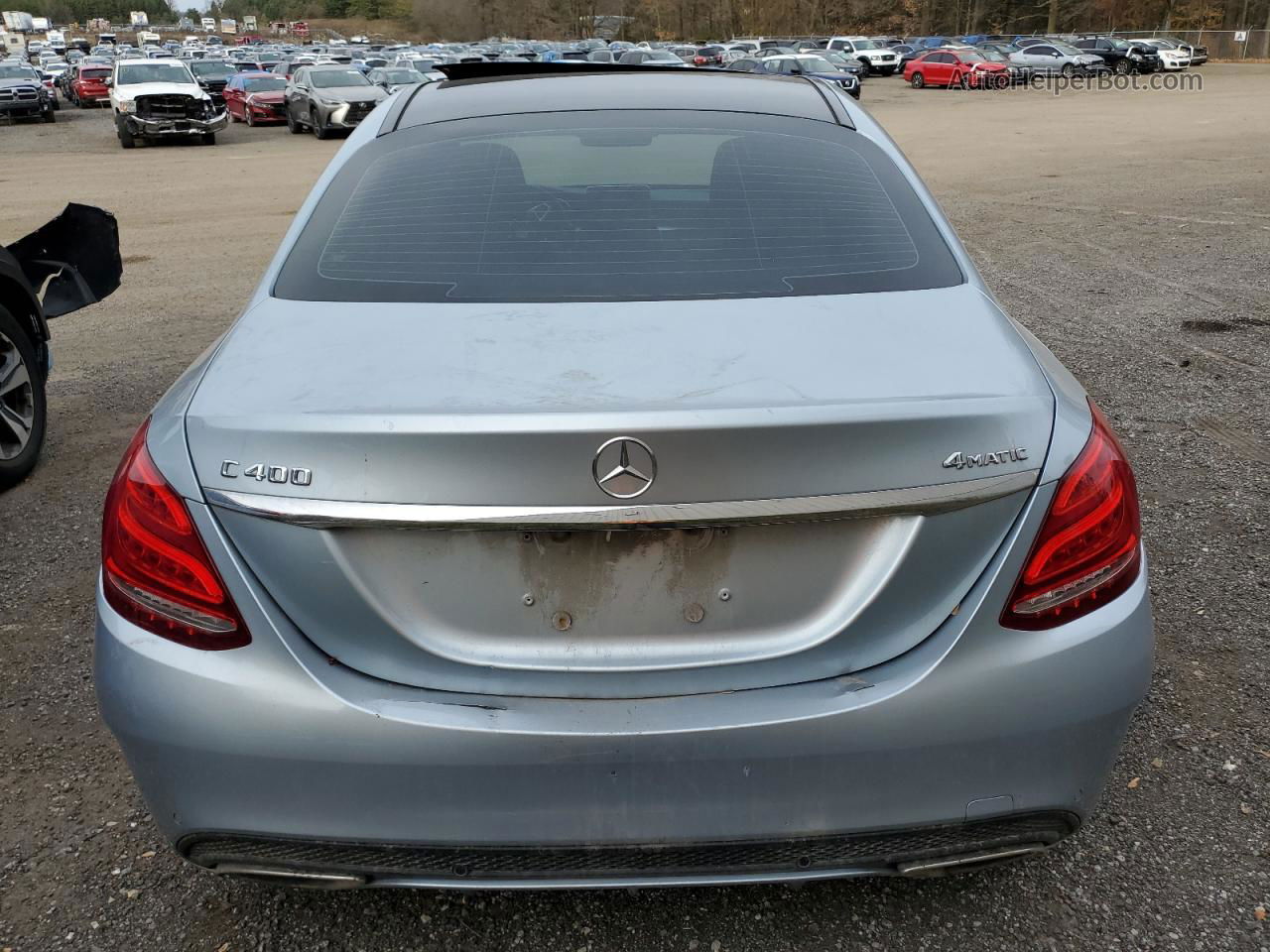 2015 Mercedes-benz C 400 4matic Серебряный vin: 55SWF6GB4FU055949