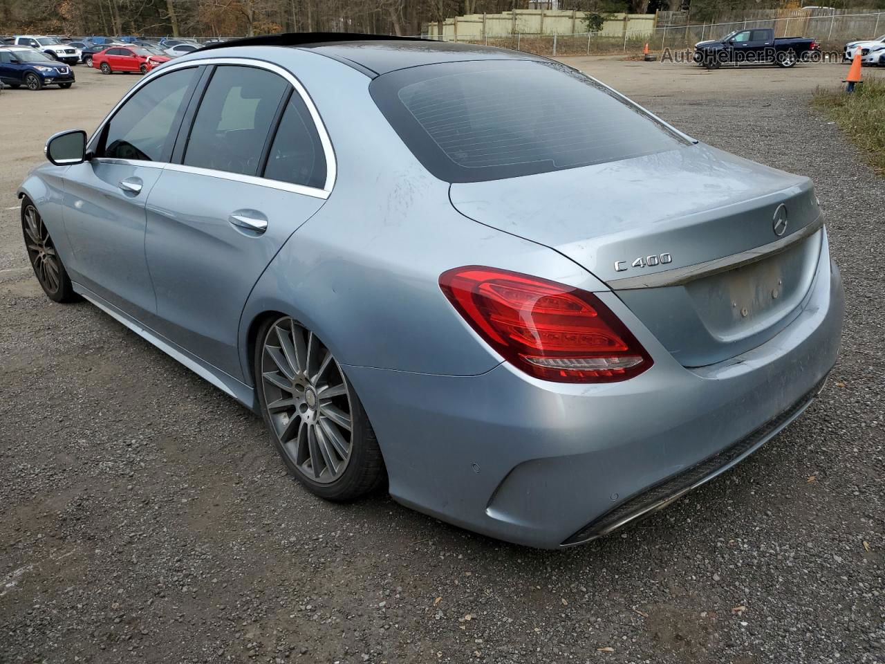 2015 Mercedes-benz C 400 4matic Silver vin: 55SWF6GB4FU055949