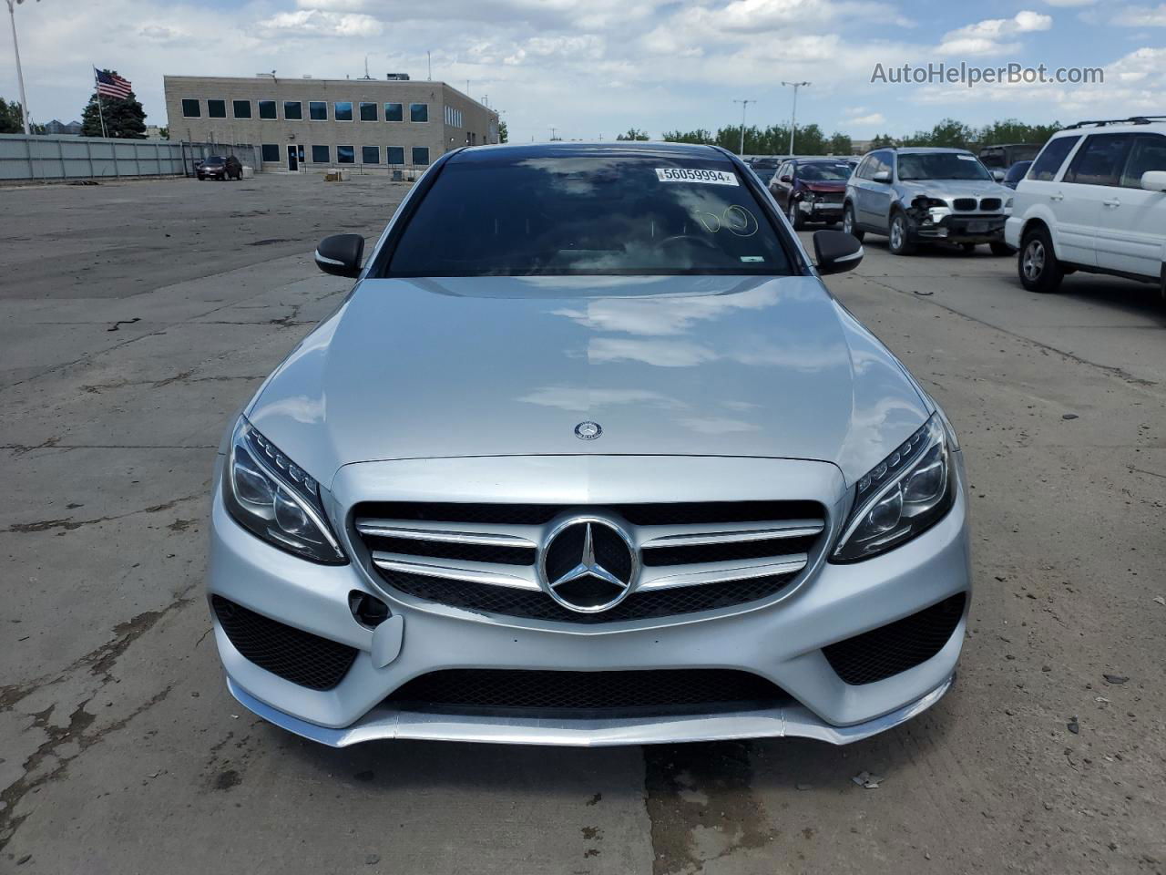 2015 Mercedes-benz C 400 4matic Серебряный vin: 55SWF6GB6FU000354