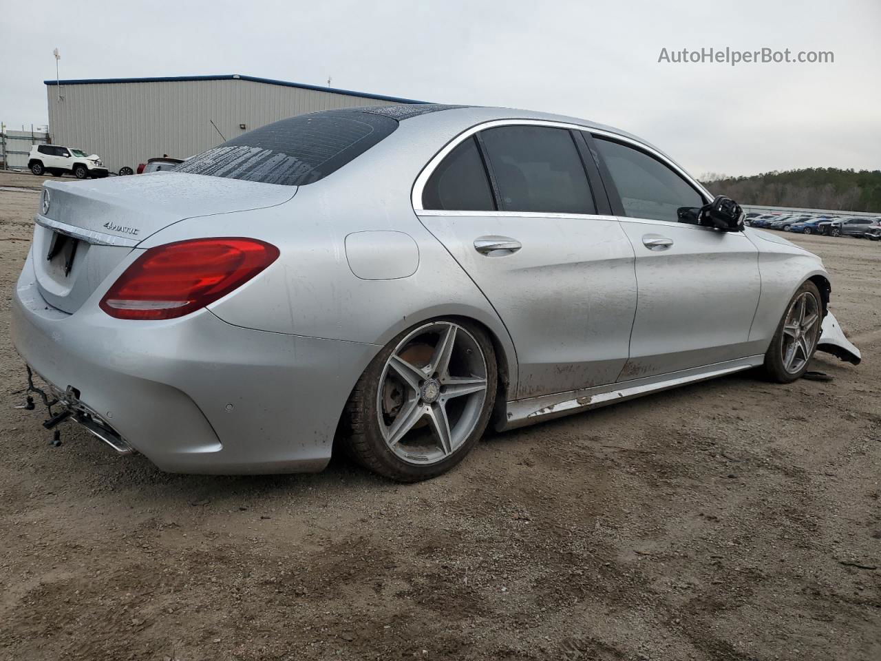 2015 Mercedes-benz C 400 4matic Silver vin: 55SWF6GB6FU028073