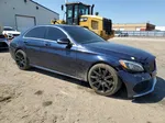 2015 Mercedes-benz C 400 4matic Синий vin: 55SWF6GB7FU055704