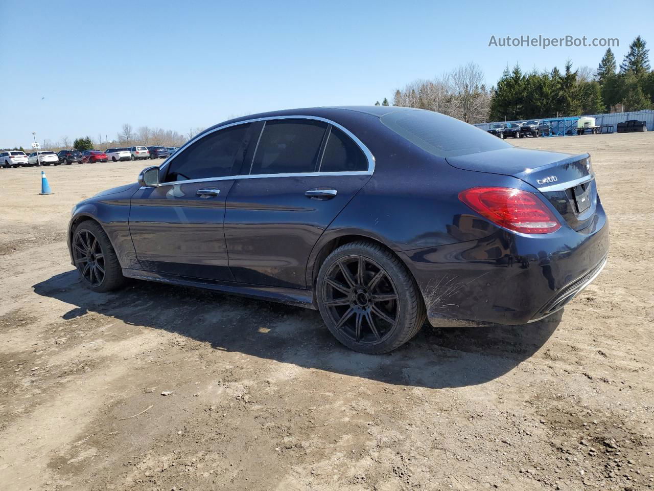 2015 Mercedes-benz C 400 4matic Blue vin: 55SWF6GB7FU055704