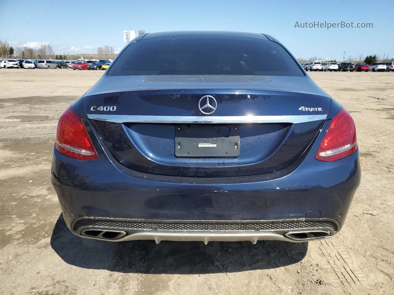 2015 Mercedes-benz C 400 4matic Синий vin: 55SWF6GB7FU055704