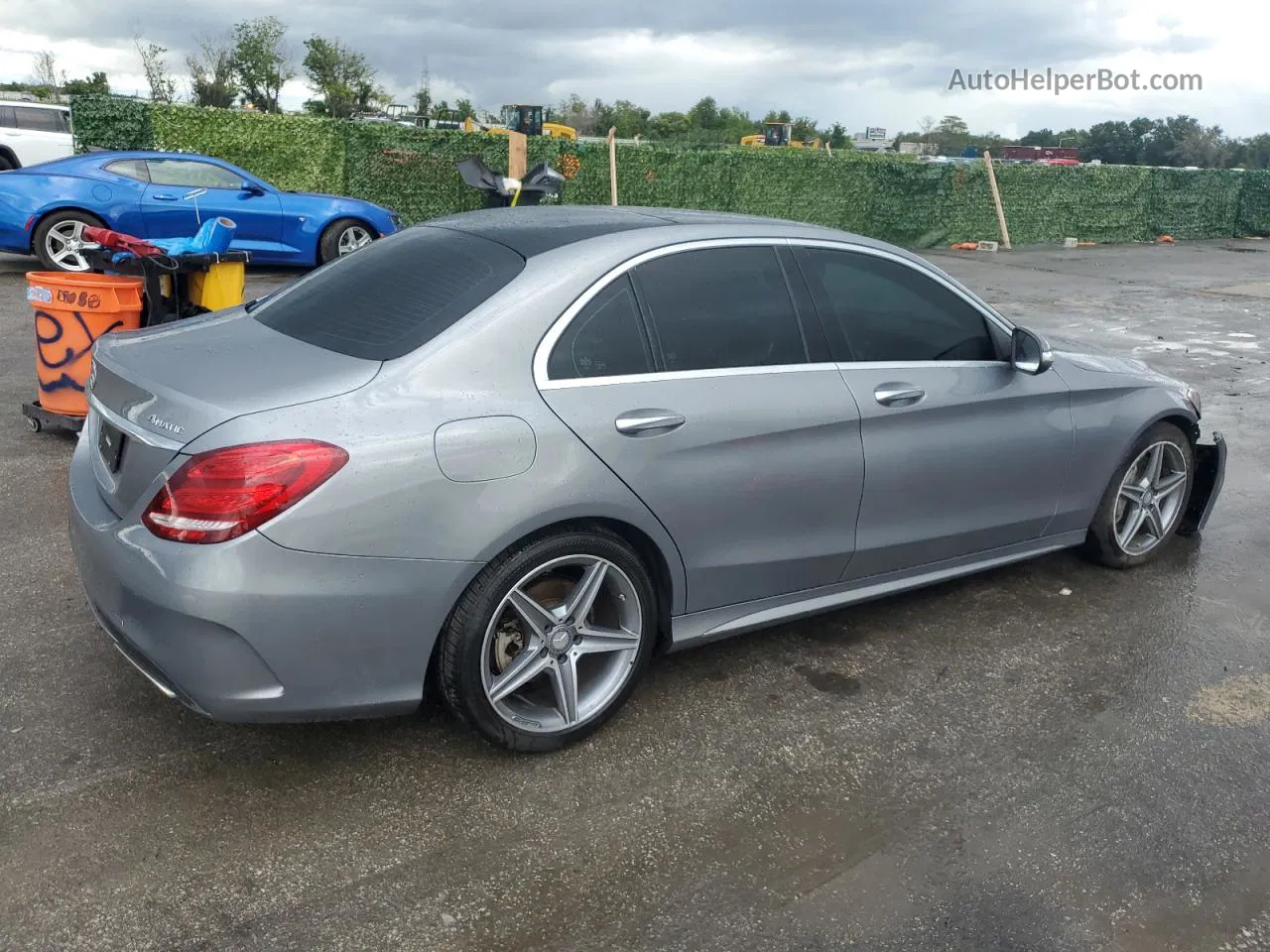 2015 Mercedes-benz C 400 4matic Silver vin: 55SWF6GB8FU042881