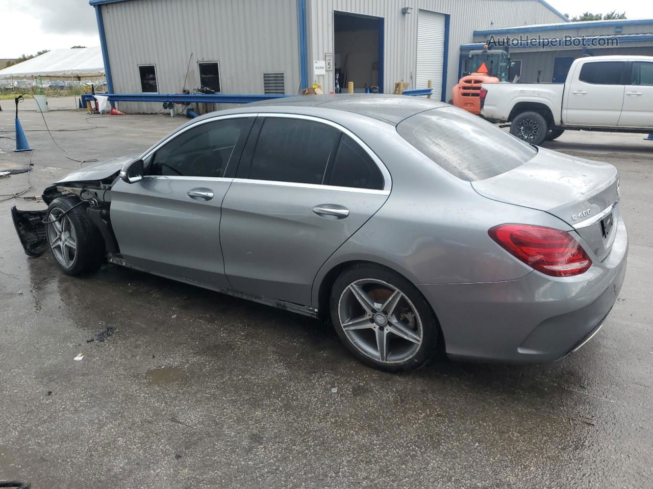 2015 Mercedes-benz C 400 4matic Silver vin: 55SWF6GB8FU042881