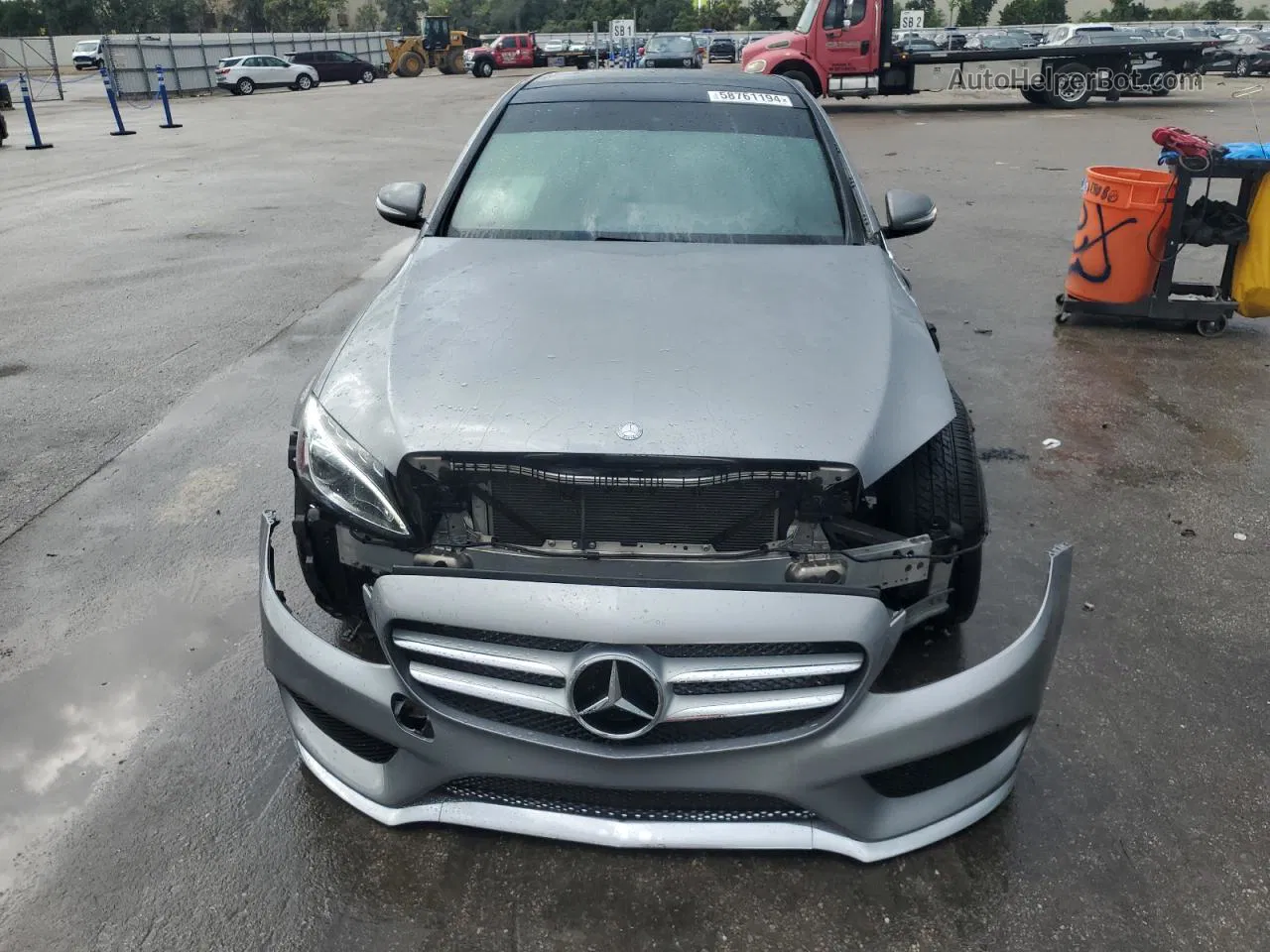 2015 Mercedes-benz C 400 4matic Серебряный vin: 55SWF6GB8FU042881