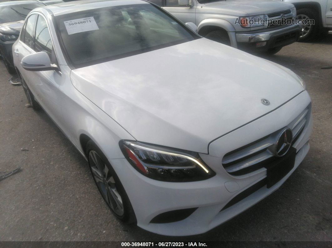 2019 Mercedes-benz C-class C 300 White vin: 55SWF8DB0KU284459