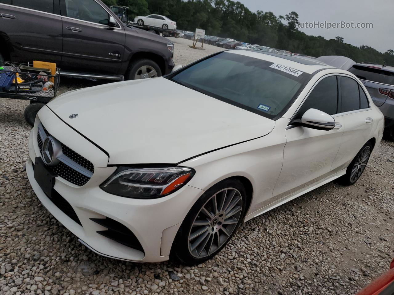 2019 Mercedes-benz C 300 White vin: 55SWF8DB0KU287880