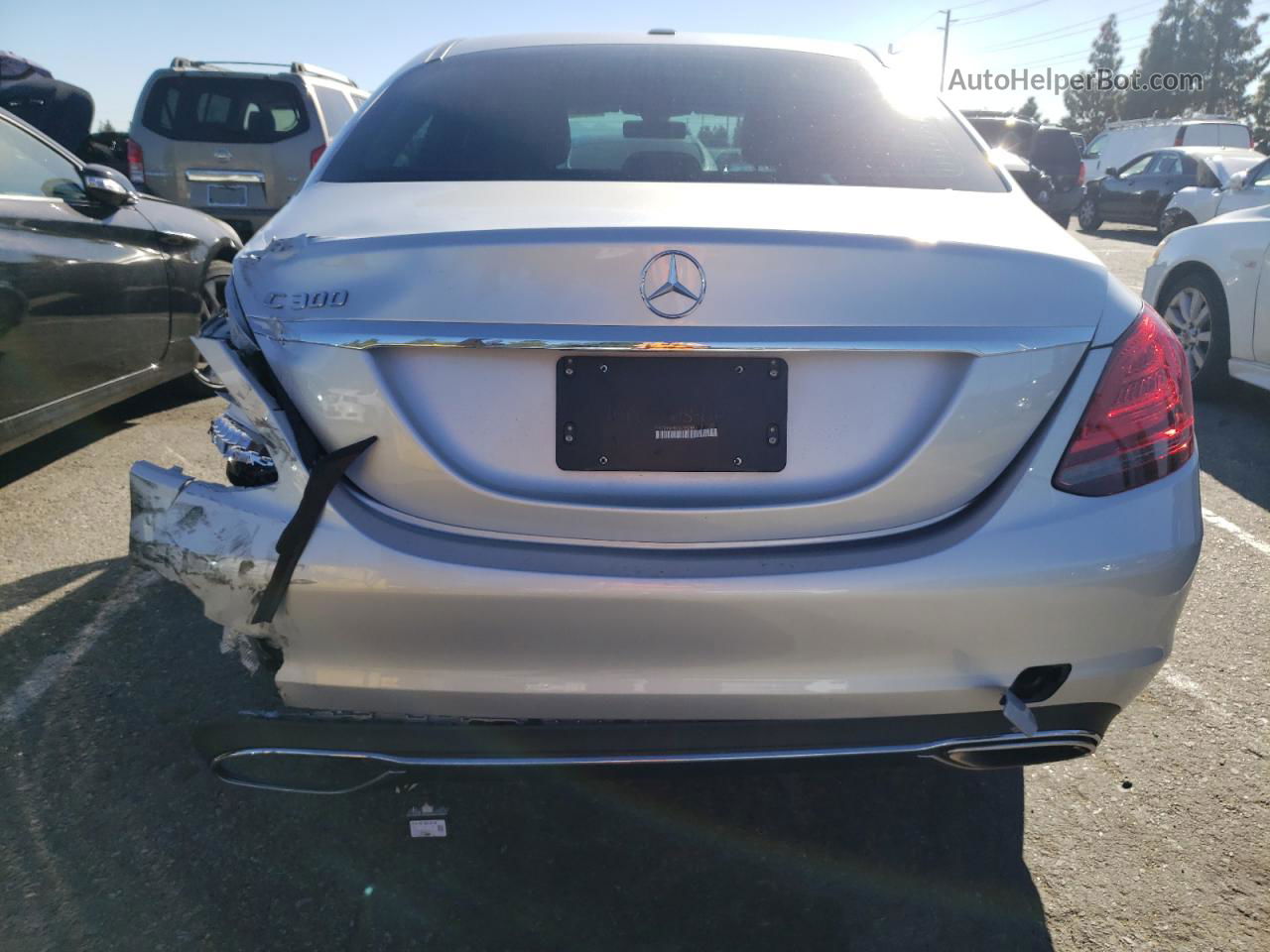 2019 Mercedes-benz C 300 Silver vin: 55SWF8DB0KU297633