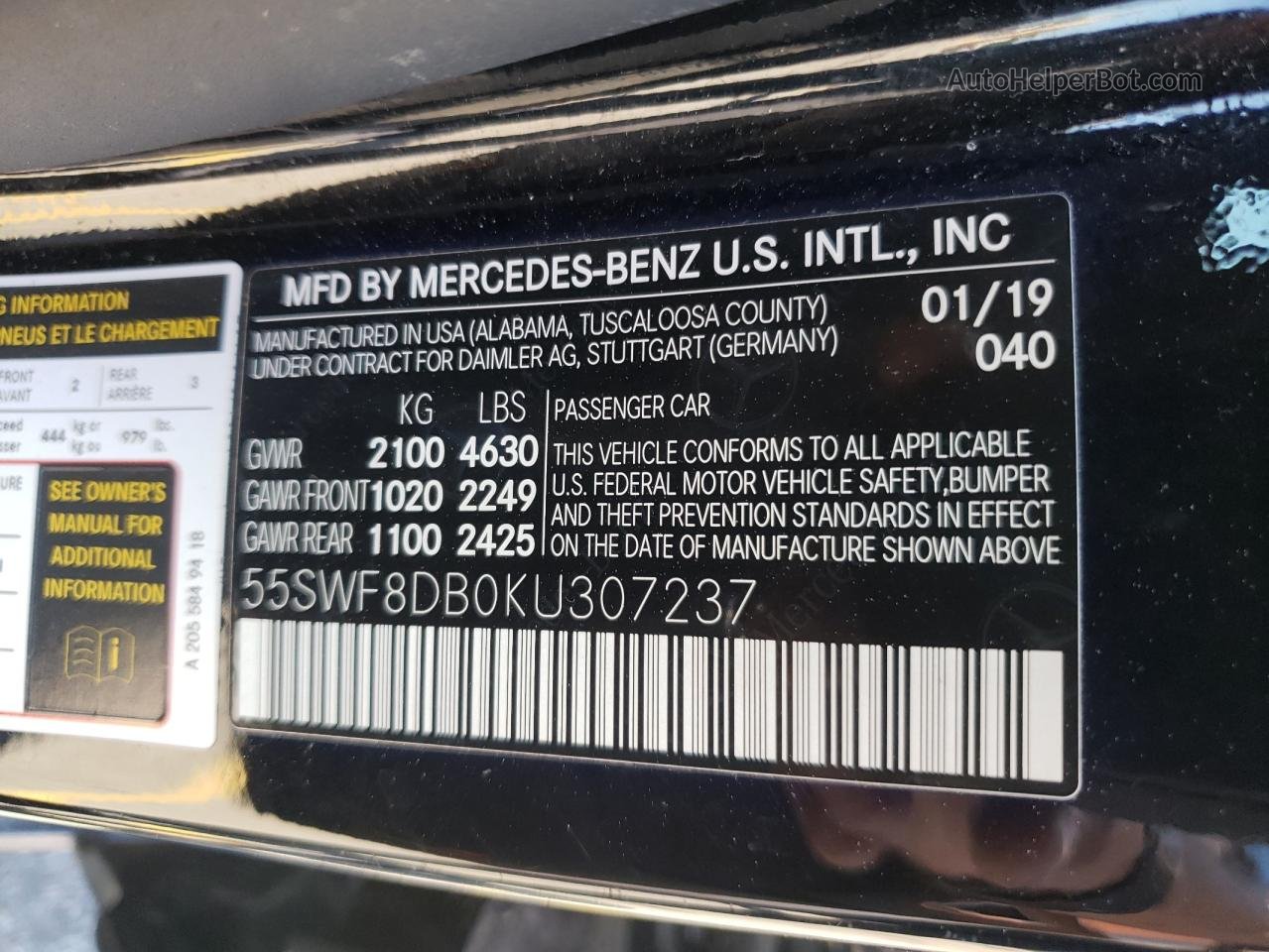 2019 Mercedes-benz C 300 Black vin: 55SWF8DB0KU307237