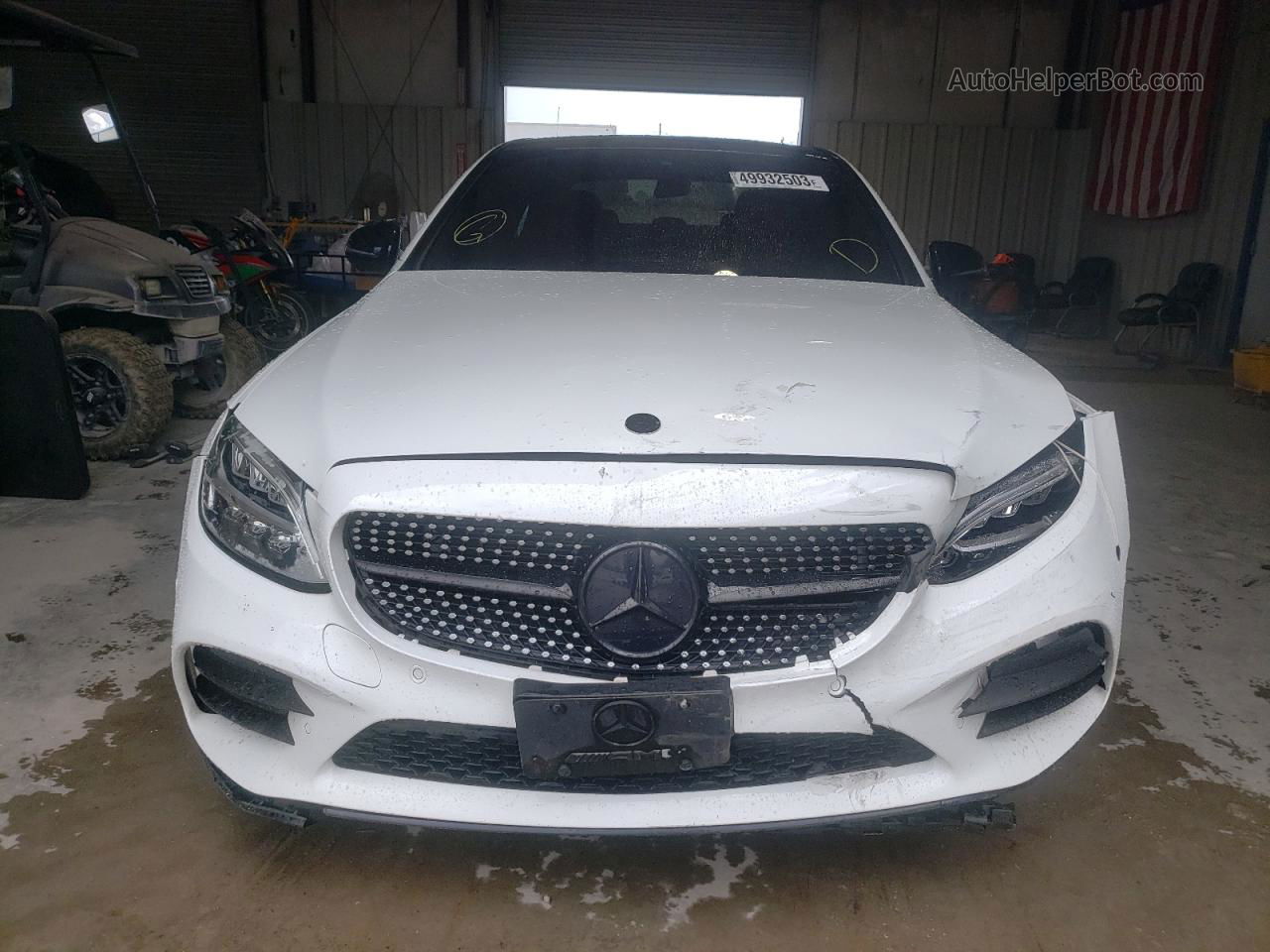 2019 Mercedes-benz C 300 White vin: 55SWF8DB0KU319646