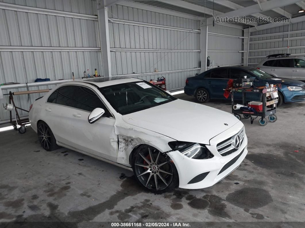 2019 Mercedes-benz C 300   White vin: 55SWF8DB1KU295258