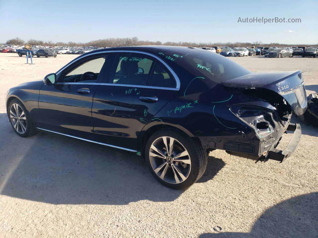 2019 Mercedes-benz C 300 Blue vin: 55SWF8DB1KU302158