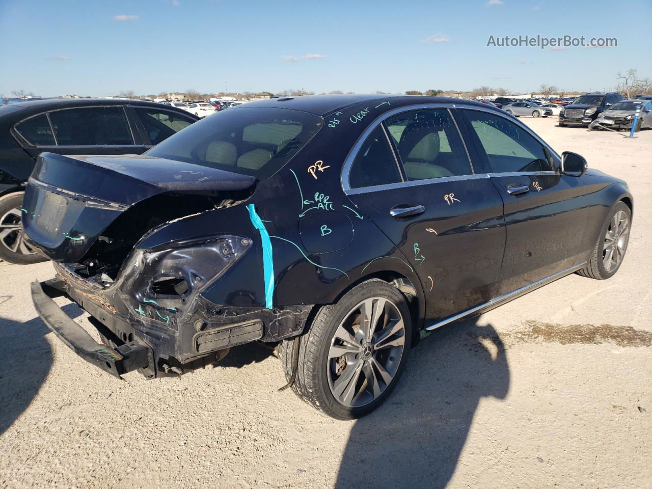 2019 Mercedes-benz C 300 Blue vin: 55SWF8DB1KU302158