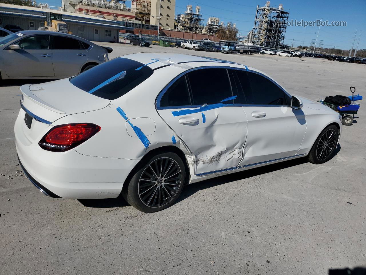 2019 Mercedes-benz C 300 White vin: 55SWF8DB1KU304931