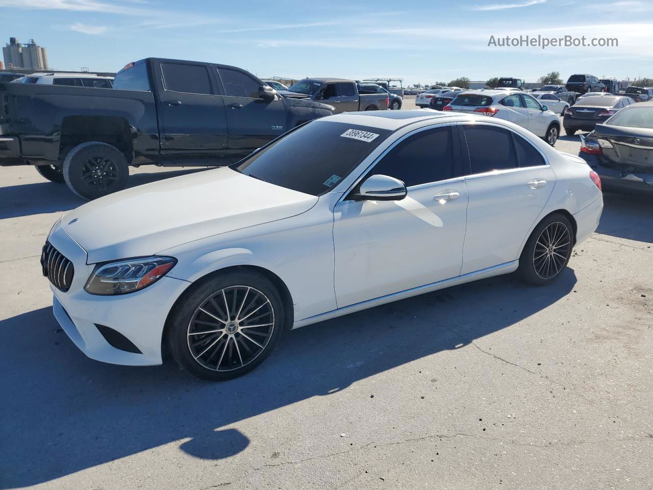 2019 Mercedes-benz C 300 White vin: 55SWF8DB1KU304931