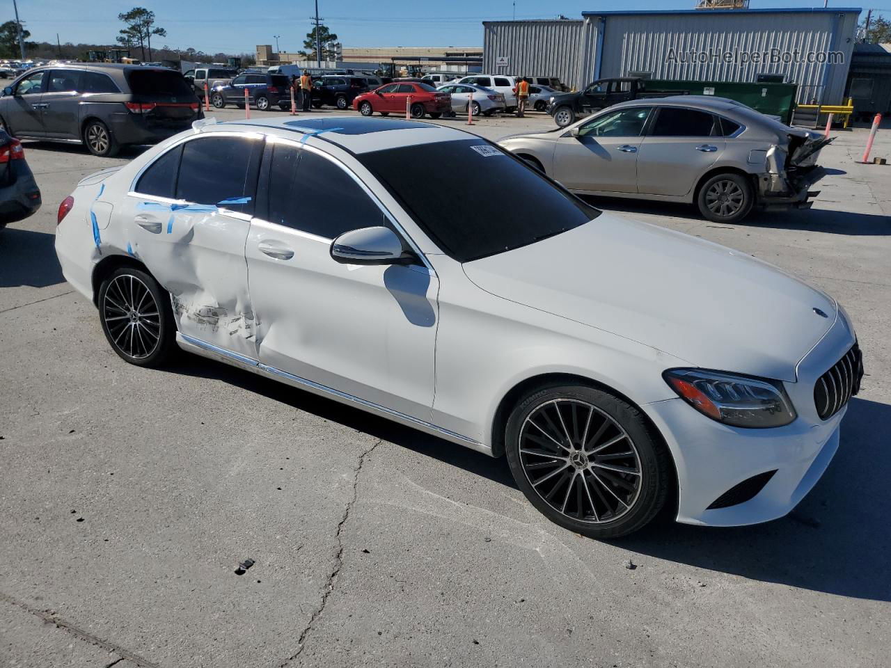 2019 Mercedes-benz C 300 White vin: 55SWF8DB1KU304931