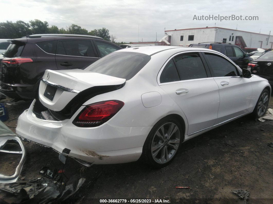 2019 Mercedes-benz C 300 White vin: 55SWF8DB2KU301701