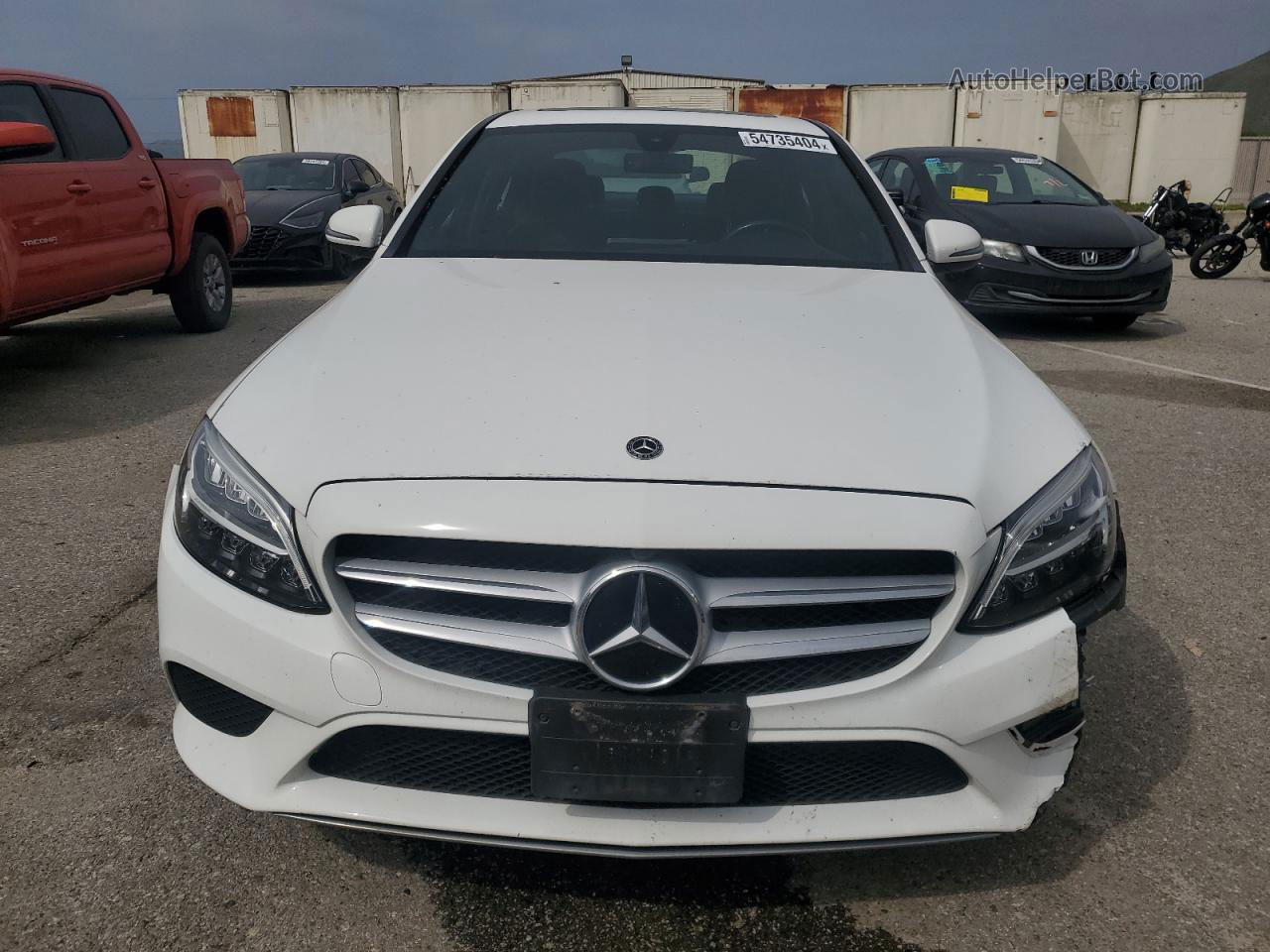 2019 Mercedes-benz C 300 White vin: 55SWF8DB2KU305103