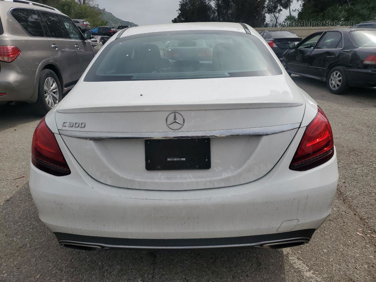 2019 Mercedes-benz C 300 White vin: 55SWF8DB2KU305103