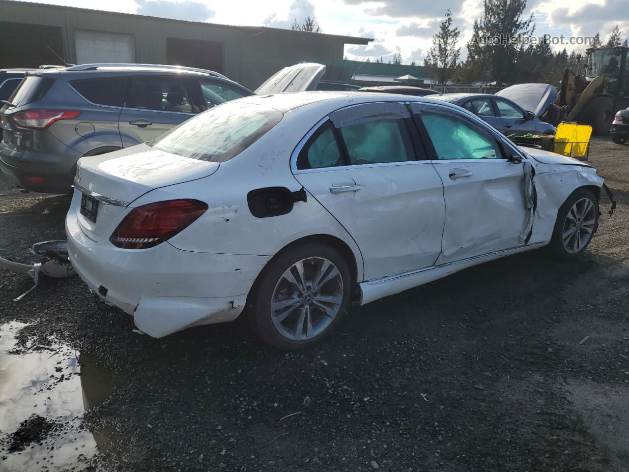 2019 Mercedes-benz C 300 White vin: 55SWF8DB2KU307837