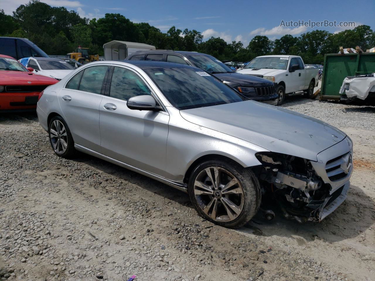 2019 Mercedes-benz C 300 Silver vin: 55SWF8DB2KU308860