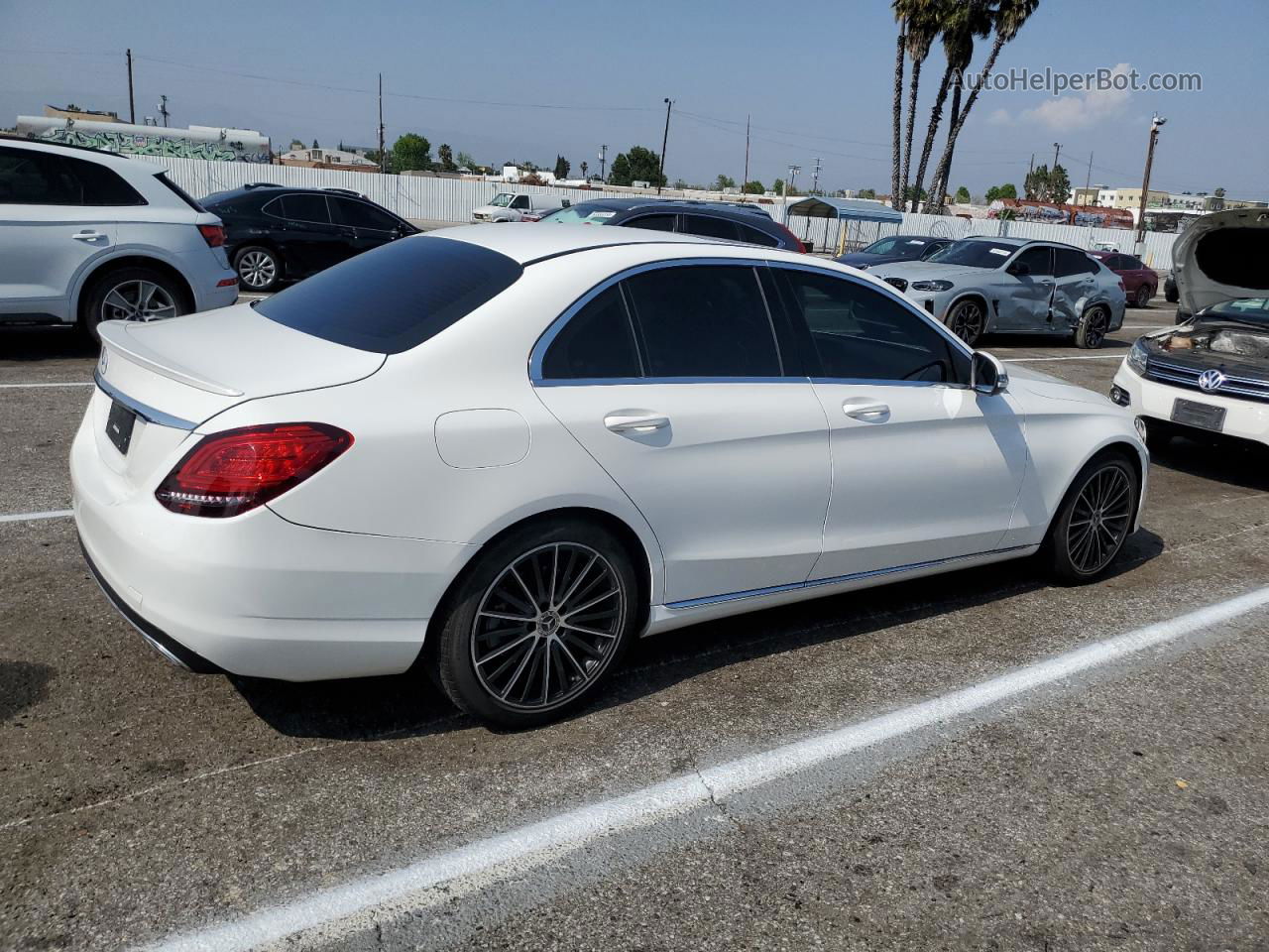 2019 Mercedes-benz C 300 White vin: 55SWF8DB2KU311919