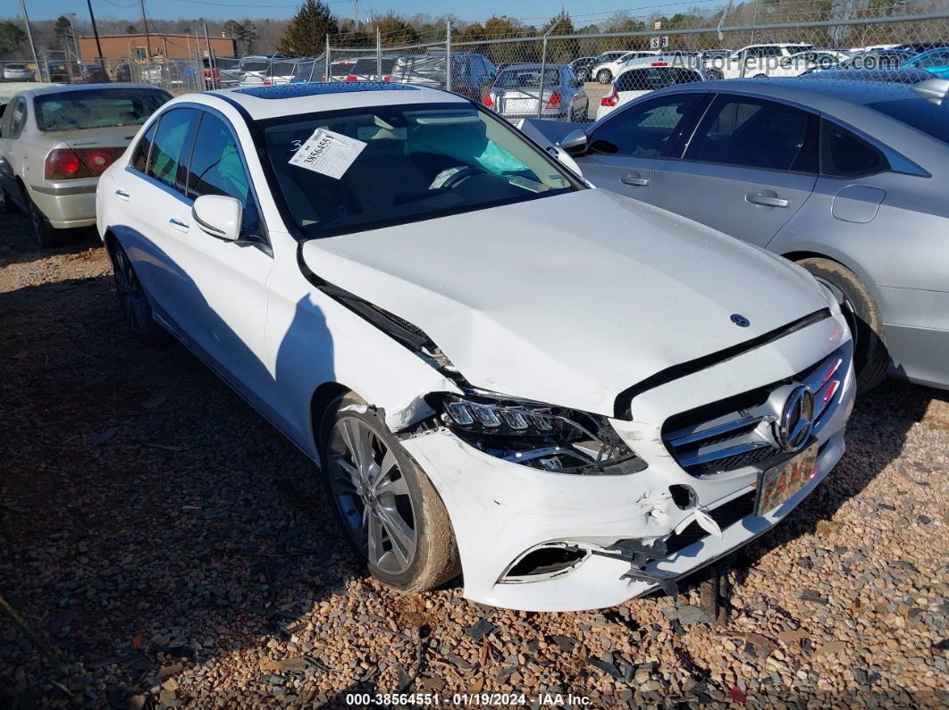 2019 Mercedes-benz C 300   White vin: 55SWF8DB2KU315095