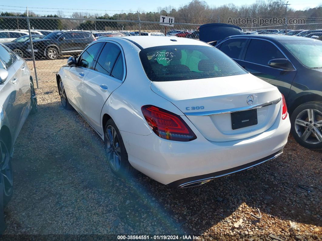 2019 Mercedes-benz C 300   White vin: 55SWF8DB2KU315095