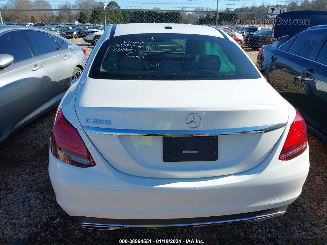 2019 Mercedes-benz C 300   White vin: 55SWF8DB2KU315095