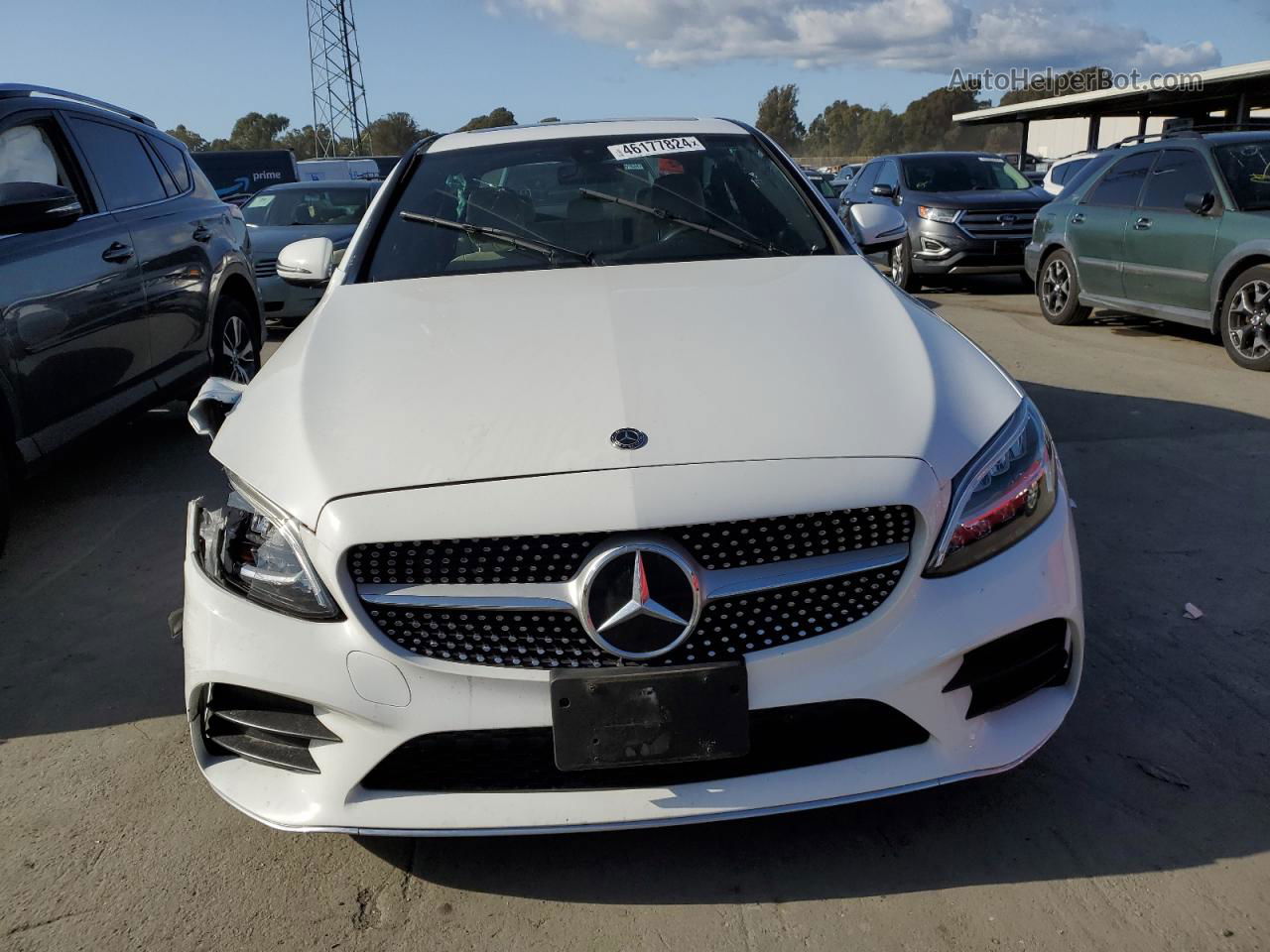 2019 Mercedes-benz C 300 White vin: 55SWF8DB3KU282768