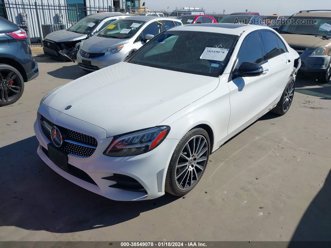 2019 Mercedes-benz C 300   White vin: 55SWF8DB3KU283175