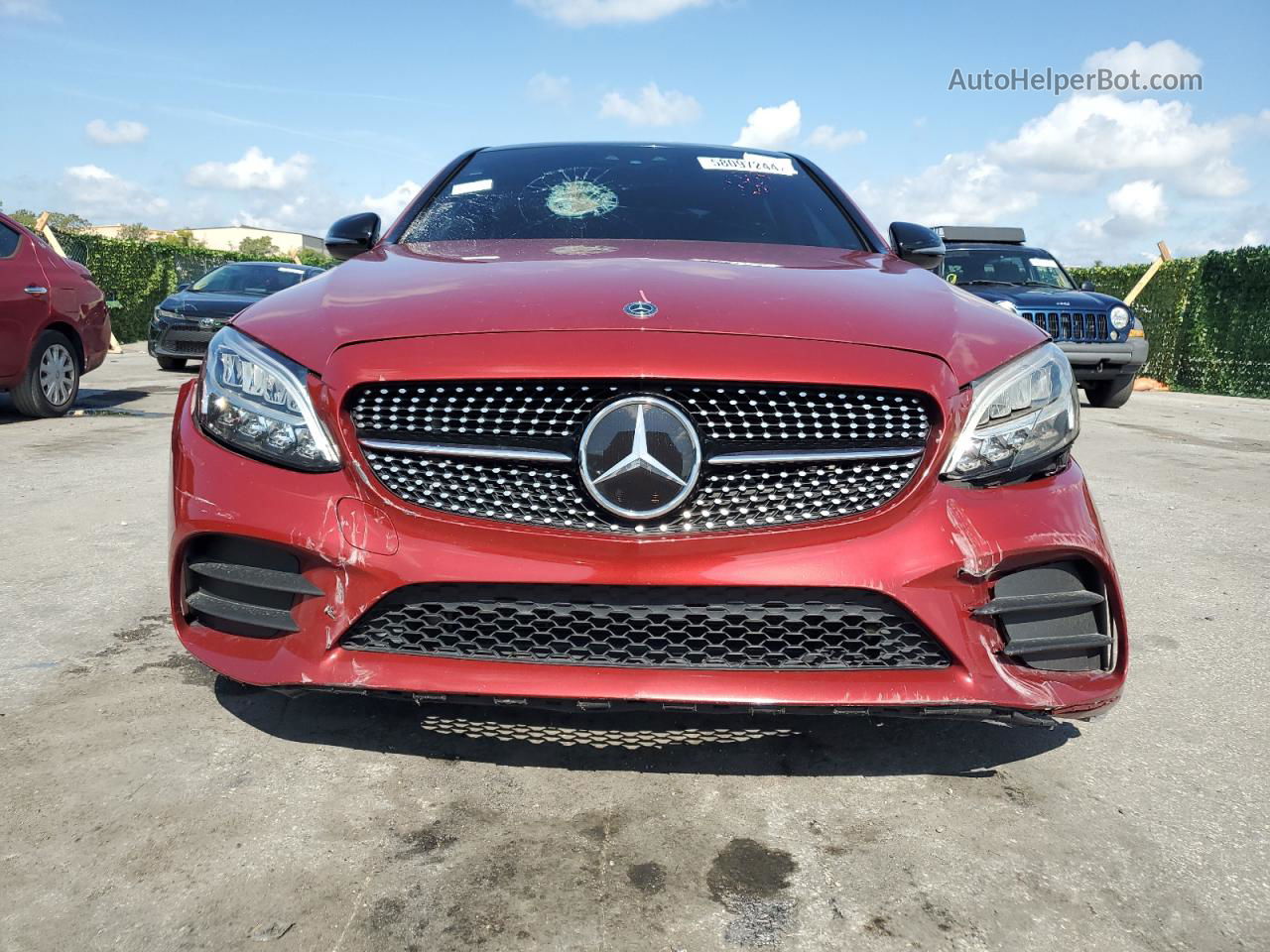 2019 Mercedes-benz C 300 Красный vin: 55SWF8DB3KU284164