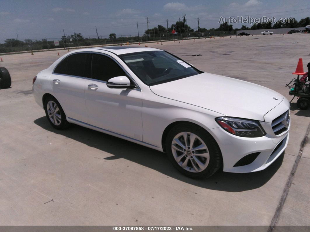 2019 Mercedes-benz C-class C 300 White vin: 55SWF8DB3KU300699