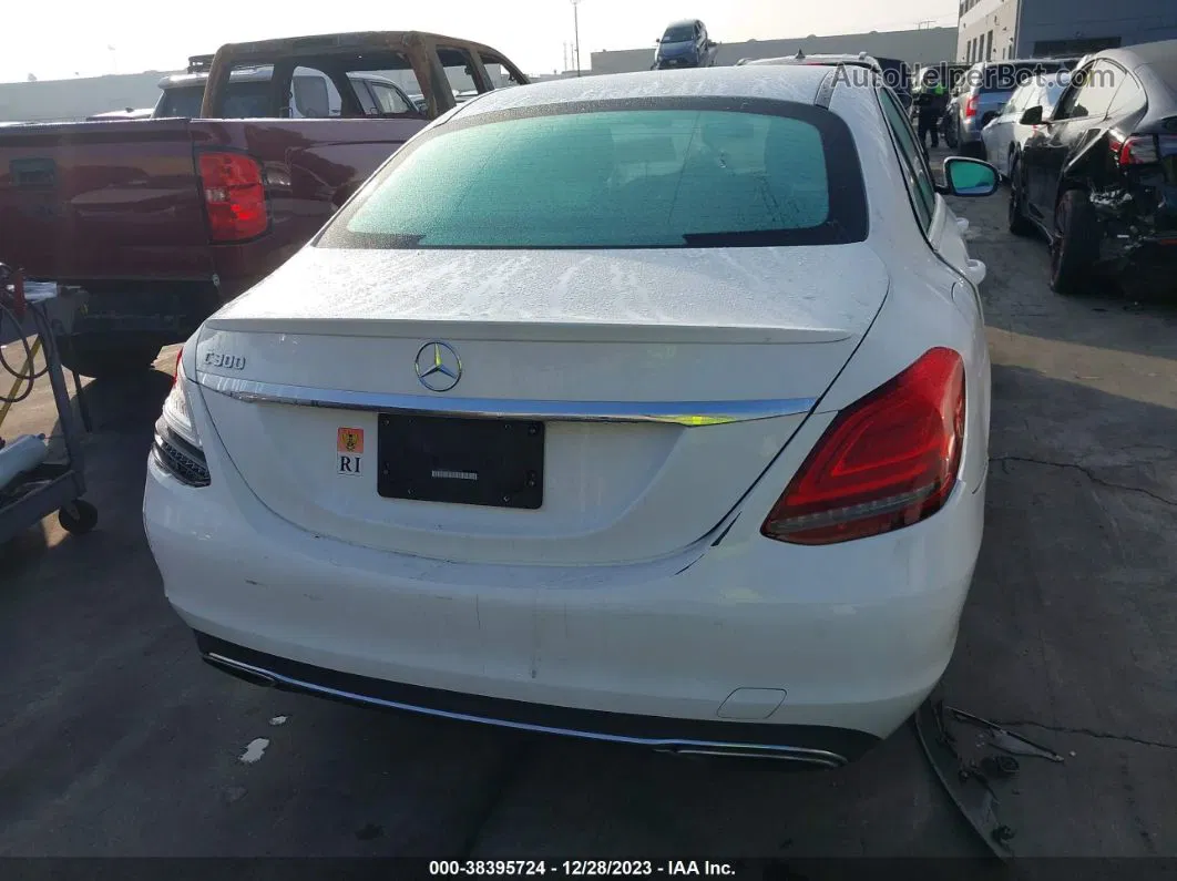 2019 Mercedes-benz C 300   White vin: 55SWF8DB3KU303019