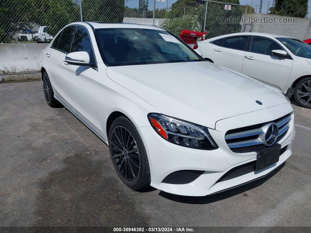 2019 Mercedes-benz C 300   White vin: 55SWF8DB3KU303697