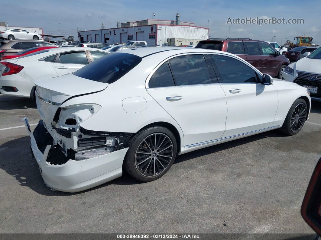 2019 Mercedes-benz C 300   White vin: 55SWF8DB3KU303697