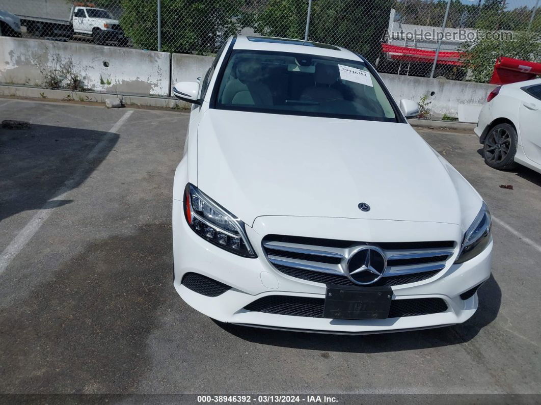 2019 Mercedes-benz C 300   White vin: 55SWF8DB3KU303697