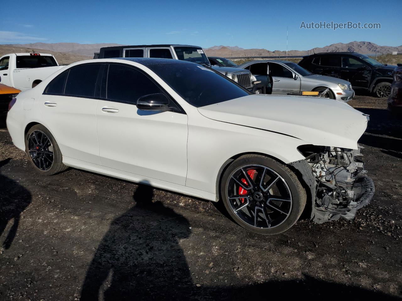 2019 Mercedes-benz C 300 White vin: 55SWF8DB3KU309533