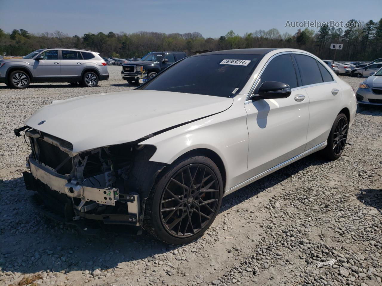 2019 Mercedes-benz C 300 White vin: 55SWF8DB3KU316711