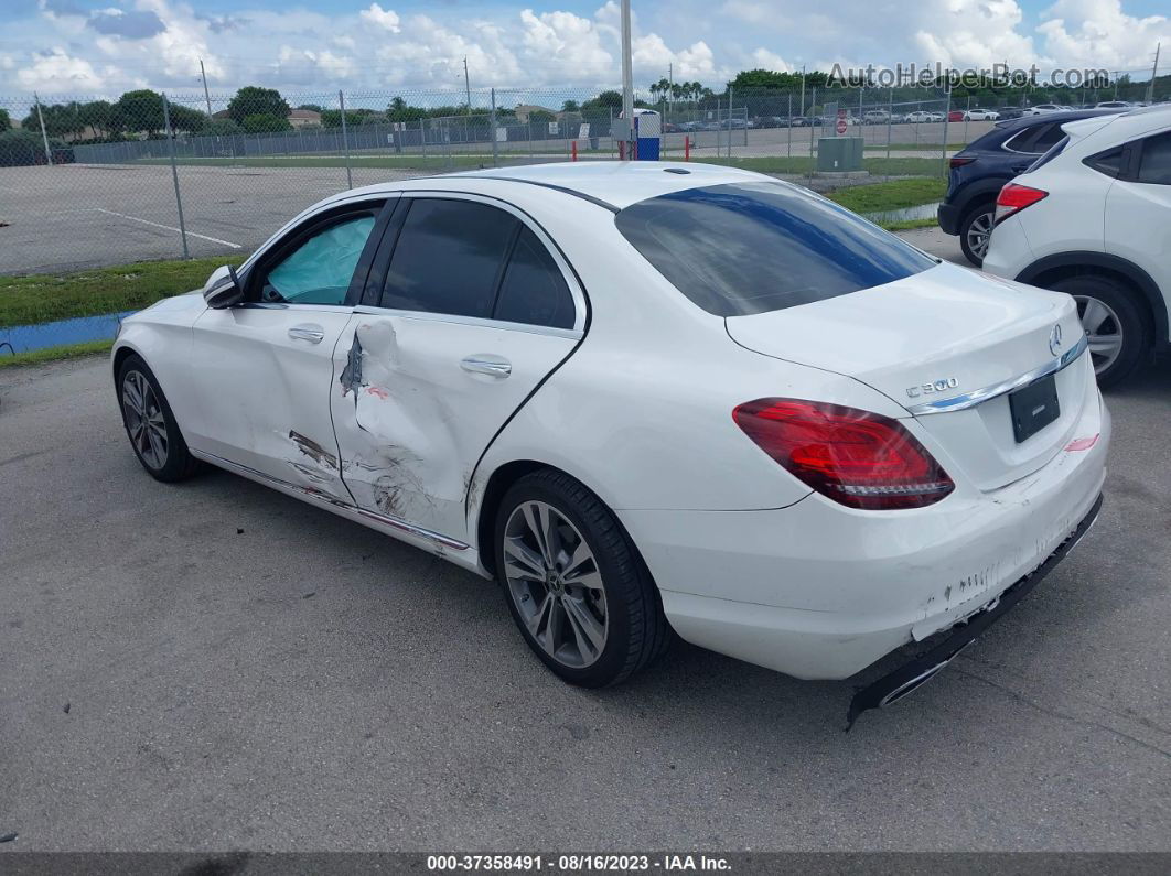 2019 Mercedes-benz C-class C 300 White vin: 55SWF8DB4KU294041