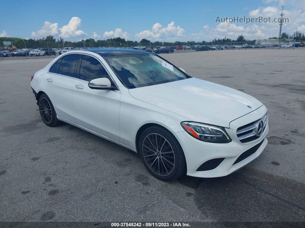 2019 Mercedes-benz C-class C 300 White vin: 55SWF8DB4KU294511